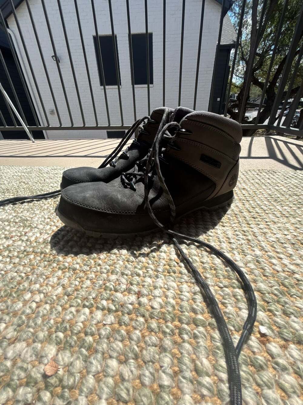 Timberland Euro Sprint Hiking Boots Size 11 Black Leather